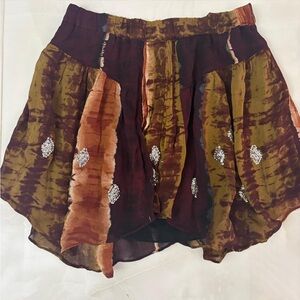 Zara Multicolor Tie-Dye Mini Skirt